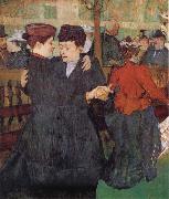 Henri de toulouse-lautrec Two Women Dancing at the Moulin Rouge oil